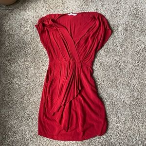 BCBGeneration Red Faux Wrap Dress US Xsmall